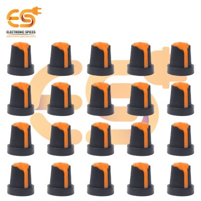 Orange Color Potentiometer Knob Rotary Switch Cap Pack of 20